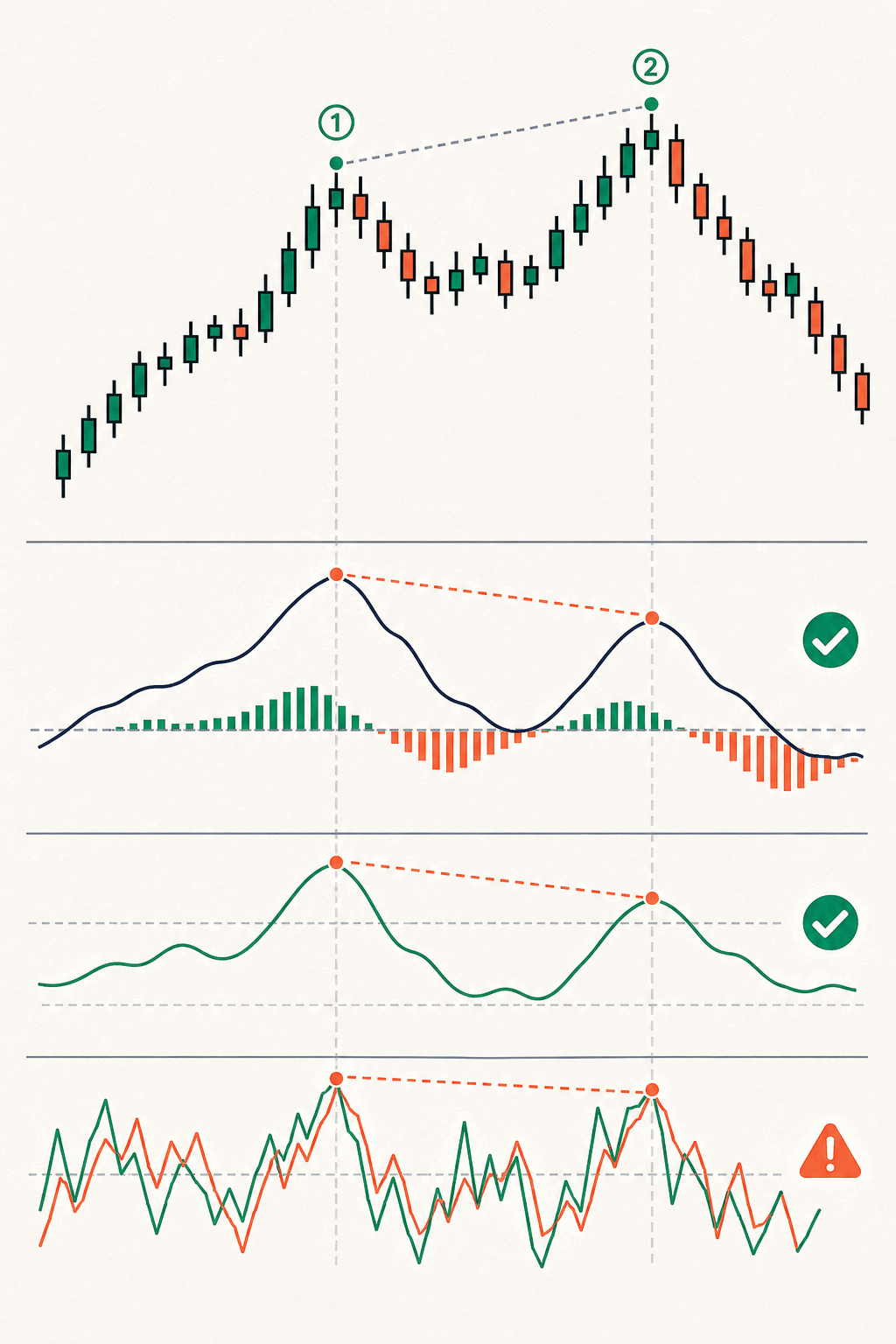 같은 다이버전스라도 MACD·RSI·Stochastic 순으로 신뢰도가 달라집니다
